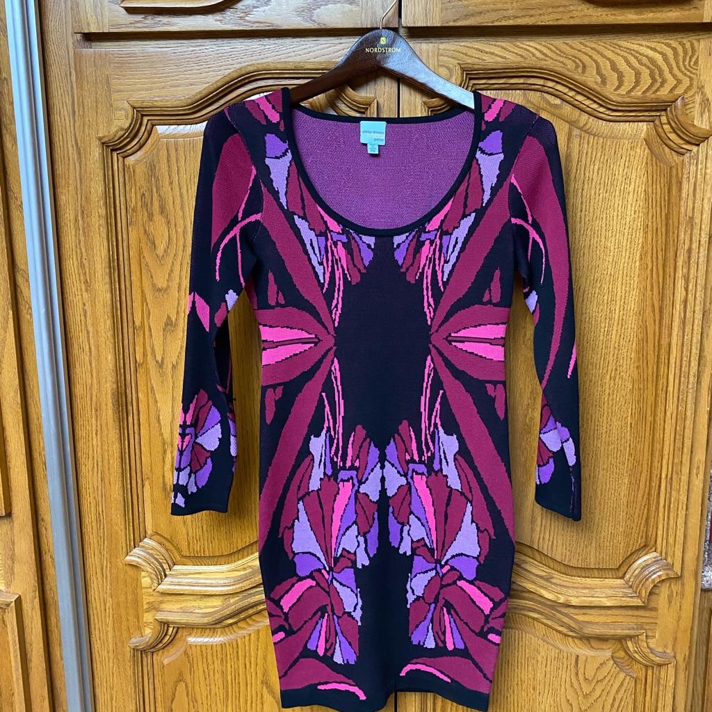 Sexy Knit Dress Scoop Neck Long Sleeves Tight Fitting Mini Plenty Dresses